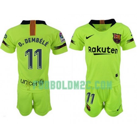 FC Barcelona D.DEMBELE 11 Børn Udebanesæt 2018-2019 Kortærmet (+ Korte bukser)